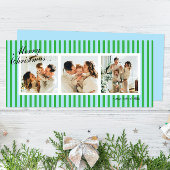 Vertikale Streifen mit grünem und blauem Chic 3 Fo