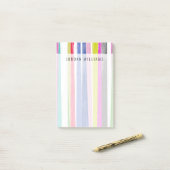 Vertikale Streifen Post-it Klebezettel (Auf Schreibtisch)