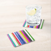 Vertikale Streifen Rechteckiger Pappuntersetzer (Vor Ort)