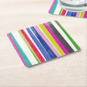 Vertikale Streifen Rechteckiger Pappuntersetzer (angewinkelt)