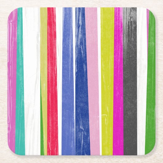 Vertikale Streifen Rechteckiger Pappuntersetzer (Vorderseite)