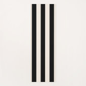 Vertikale Streifen schwarz und cremeweiß gestreift Yogamatte (Vorderseite)