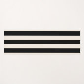 Vertikale Streifen schwarz und cremeweiß gestreift Yogamatte (Vorderseite (Horizontal))