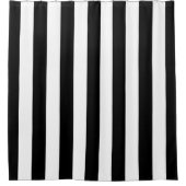 Vertikale Streifen schwarz und weiß gestreift Duschvorhang (Vorderseite)