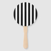 Vertikale Streifen schwarz und weiß gestreift Fächer (Vorderseite)