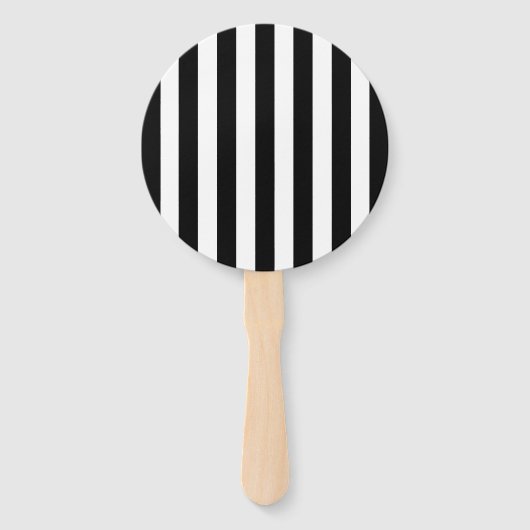 Vertikale Streifen schwarz und weiß gestreift Fächer (Vorderseite)