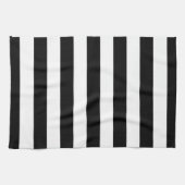 Vertikale Streifen schwarz und weiß gestreift Geschirrtuch (Horizontal)
