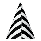 Vertikale Streifen schwarz und weiß gestreift Partyhütchen (Rückseite)
