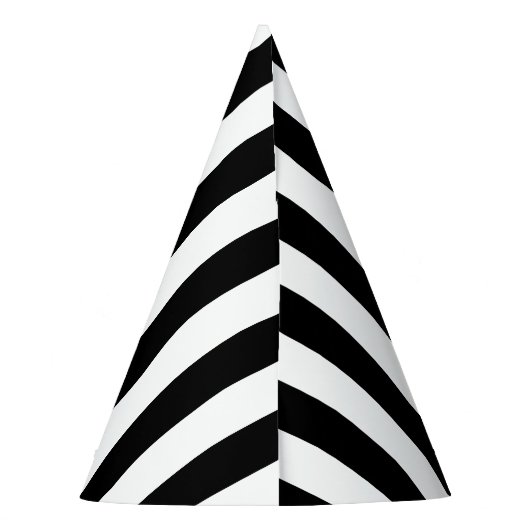 Vertikale Streifen schwarz und weiß gestreift Partyhütchen (Rückseite)