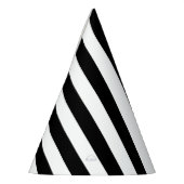 Vertikale Streifen schwarz und weiß gestreift Partyhütchen (Links)