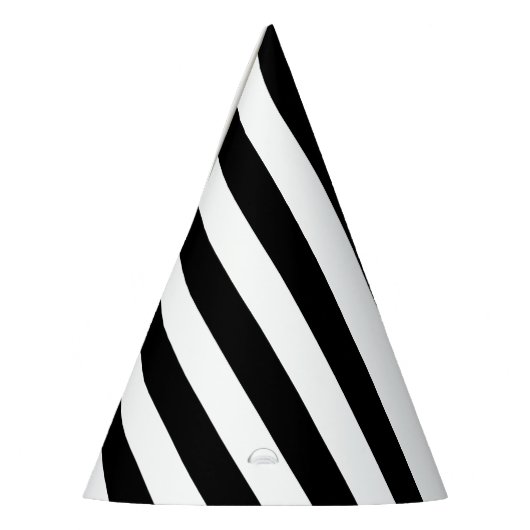 Vertikale Streifen schwarz und weiß gestreift Partyhütchen (Links)
