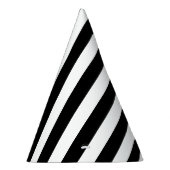 Vertikale Streifen schwarz und weiß gestreift Partyhütchen (Rechts)