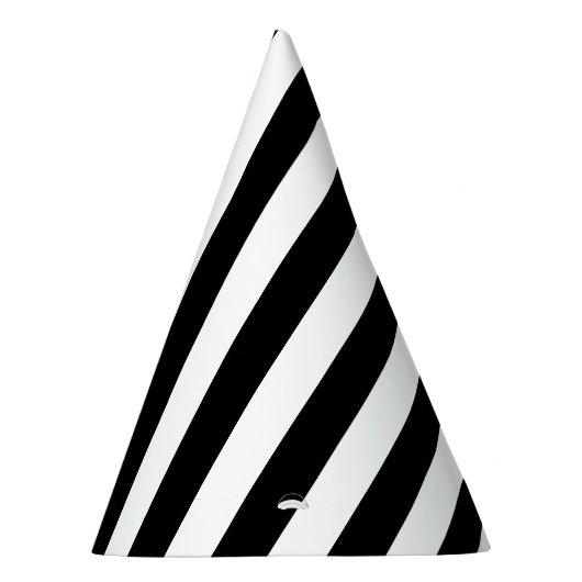 Vertikale Streifen schwarz und weiß gestreift Partyhütchen (Rechts)