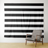 Vertikale Streifen schwarz und weiß gestreift Wandteppich (Beispiel (Horizontal))