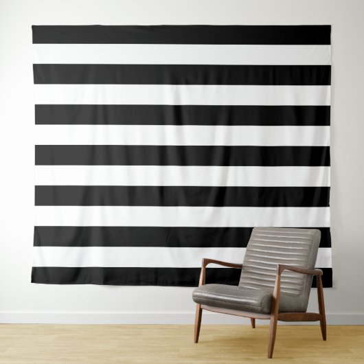 Vertikale Streifen schwarz und weiß gestreift Wandteppich (Beispiel (Horizontal))