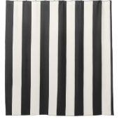 Vertikale Streifen schwarz und weiß Streifen Duschvorhang (Vorderseite)