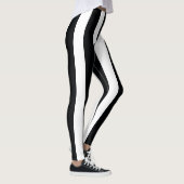 vertikale Streifen, schwarz-weiß Leggings (Rechts)