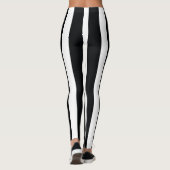 vertikale Streifen, schwarz-weiß Leggings (Rückseite)