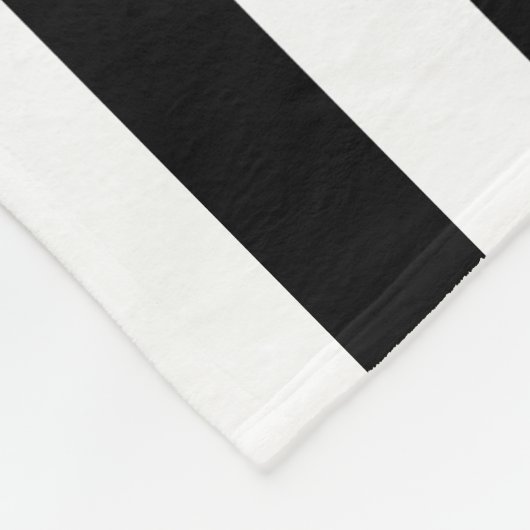 Vertikale Streifen-Schwarzweiss-individueller Name Fleecedecke (Ecke)