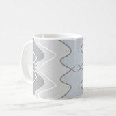 Vertikale Streifen, verschiedene Grautöne Kaffeetasse (Vorderseite Links)