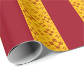 Vertikale Streifen Zia Sun Red Yellow New Mexico Geschenkpapier (Rolleneckpunkt)