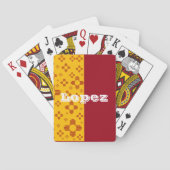 Vertikale Streifen Zia Sun Red Yellow New Mexico Spielkarten (Rückseite)