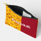 Vertikale Streifen Zia Sun Red Yellow New Mexico Zubehörtasche (Offen)