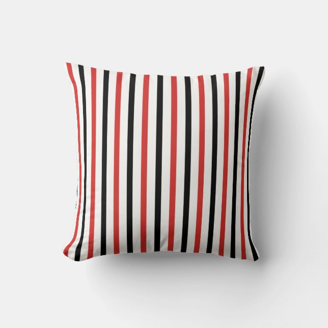 Vertikale Stripe Elegance Kissen (Vorderseite)