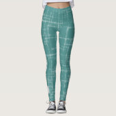 vertikale Textteams nennen die aquamarinen Legging Leggings (Vorderseite)