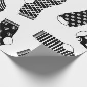 Vertikale Textur der gestreiften und polka dot soc Geschenkpapier (Ecke)