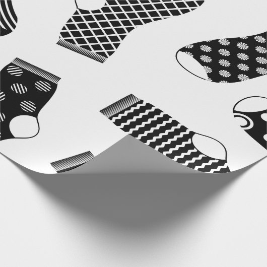 Vertikale Textur der gestreiften und polka dot soc Geschenkpapier (Ecke)