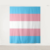 Vertikale Transgender-Pride-Markierung Wandteppich (Vorderseite)