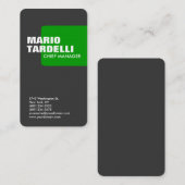 Vertikale, trendige Leinen, schlicht in Grau gefer Visitenkarte (Vorne/Hinten)