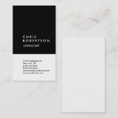 Vertikale trendy White Gray Muster Business Card Visitenkarte (Vorne/Hinten)
