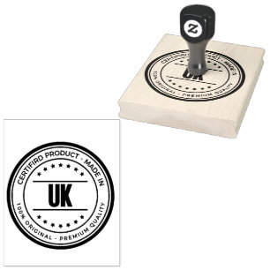 Vertikale UK-Name-Textbedruckte Verpackung Kobalt- Gummistempel