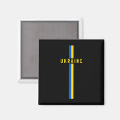 Vertikale Ukraine-Flagge mit Text „ukraine“ in Gro Magnet (Vorderseite/Rückseite)