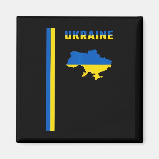 Vertikale ukrainische Flagge Magnet (Vorne)