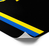 Vertikale ukrainische Flagge Poster (Ecke)