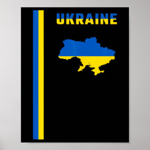 Vertikale ukrainische Flagge Poster