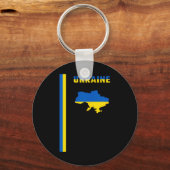 Vertikale ukrainische Flagge Schlüsselanhänger (Vorderseite)