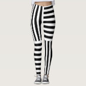 Vertikale und horizontale Streifen Leggings (Vorderseite)