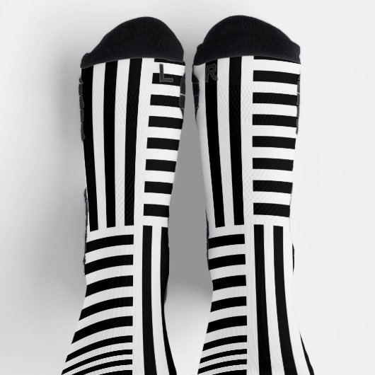 Vertikale und horizontale Streifen Socken (Oben)