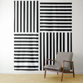 Vertikale und horizontale Streifen Wandteppich