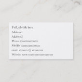 Vertikale Visitenkarte (Rückseite)