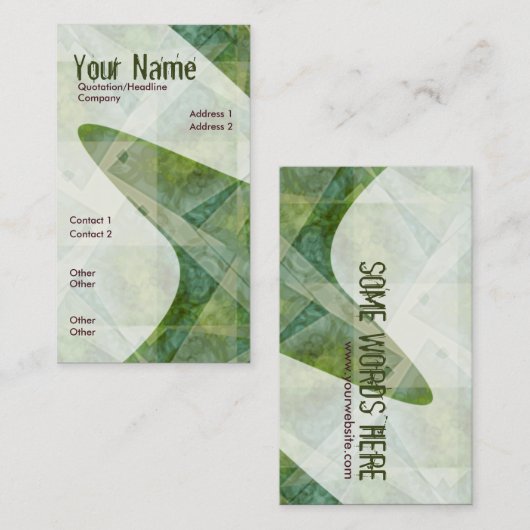 Vertikale Visitenkarte (Vorne/Hinten)