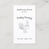 Vertikale Visitenkarte für den Bauernhof (Vorderseite)