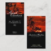 Vertikale Visitenkarte für Red Sunset Horizon (Vorne/Hinten)