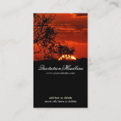 Vertikale Visitenkarte für Red Sunset Horizon (Rückseite)