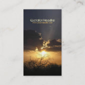 Vertikale Visitenkarte für Sunset Skys (Rückseite)
