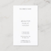 Vertikale Visitenkarten Elegante Moderne, einfach Visitenkarte (Rückseite)